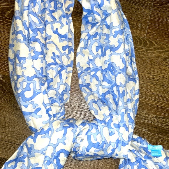 J. McLaughlin Blue and White Scarf - Picture 3 of 3